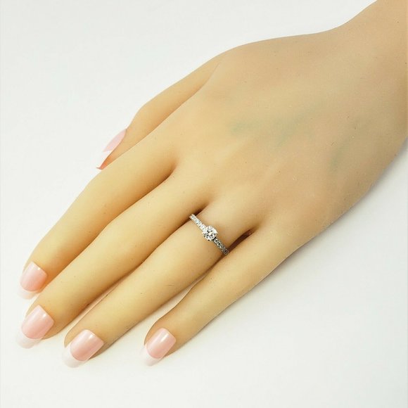 Tiffany & Co. Platinum Diamond Engagement Ring - Picture 8 of 9